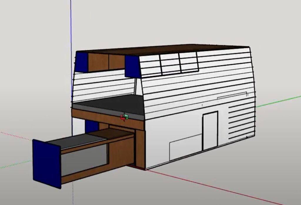 Revanped Bespoke Camper Van / RV Fitout - Grant & Janet VW Crafter - Sketchup Design Video