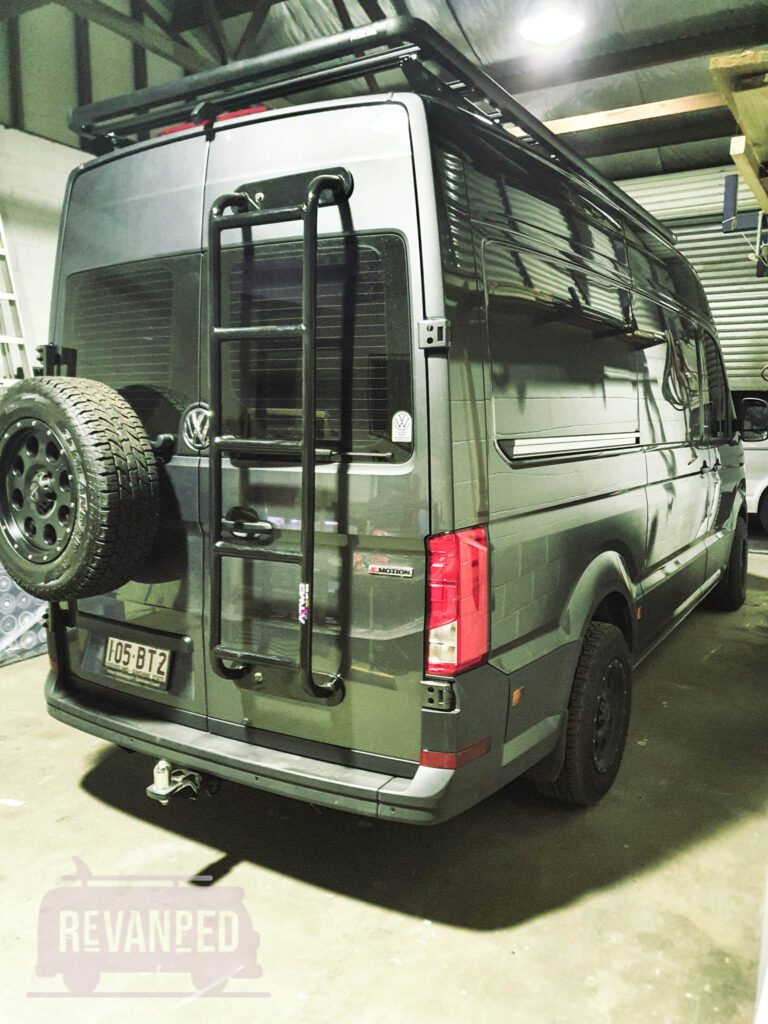 Revanped Custom Camper Van / RV Fitout - Mels VW Crafter - Rear Ladder