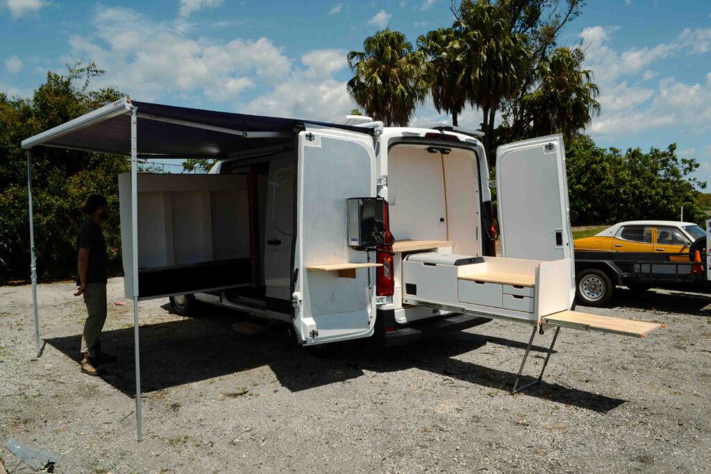 4 Voices Mobile Office Fitout - Revanped Custom Van Conversions Sunshine Coast