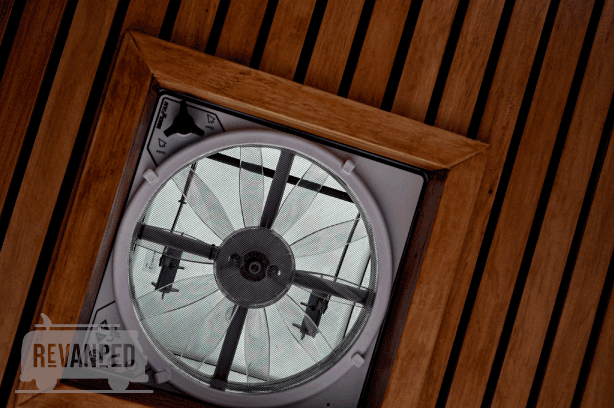 Revanped Custom Camper Van / RV Fitout - Mels VW Crafter - MaxxAir Fan with Bespoke Wooden Shroud